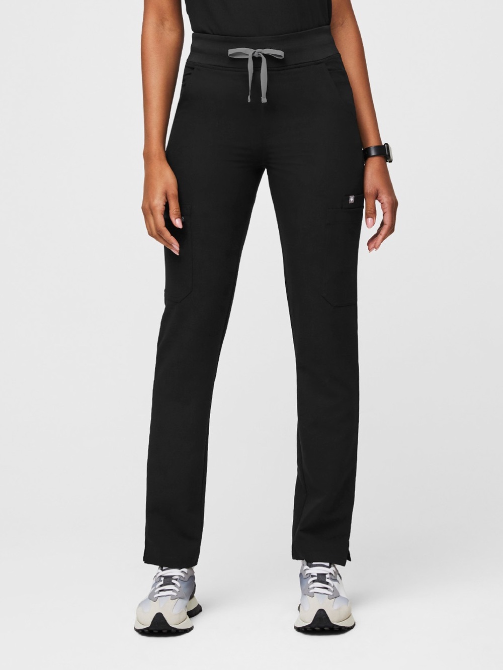 Figs Women's Black Yola High-Rise Skinny Scrub Large EUC